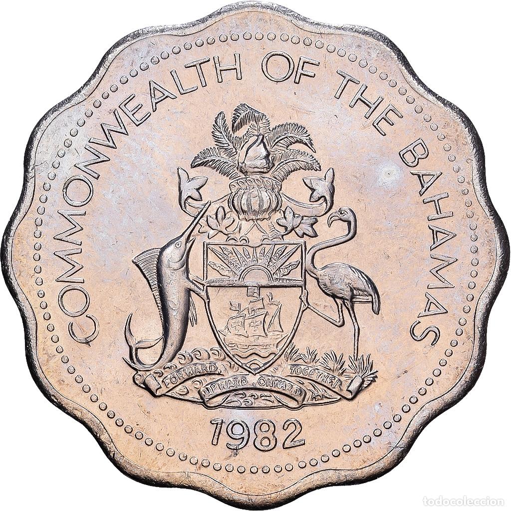 Monedas antiguas de Am&eacute;rica: [#1224728] Bahamas, Elizabeth II, 10 Cents, 1982, Franklin Mint, Cobre - n&iacute;quel, SC, KM:61