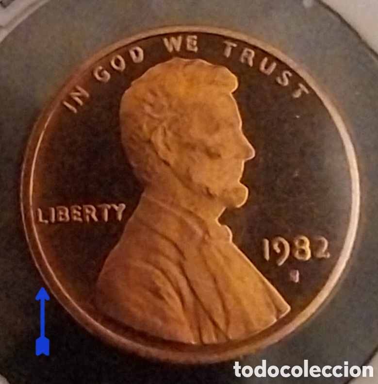 Monedas antiguas de Am&eacute;rica: 1982-S Small Date Proof 3,1g Coper - Cospel / Error Cu&ntilde;o
