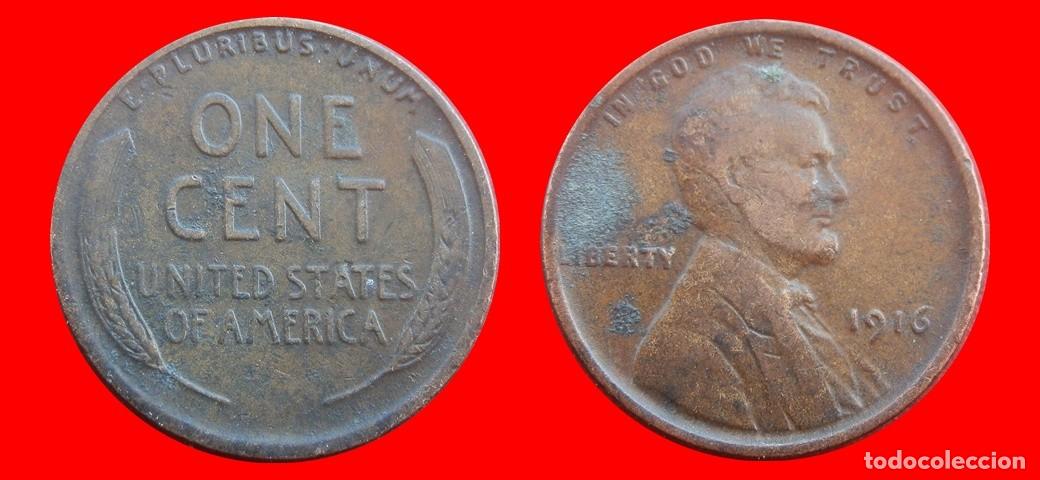 Monedas antiguas de Am&eacute;rica: 1 CENTAVO 1916 USA-153587