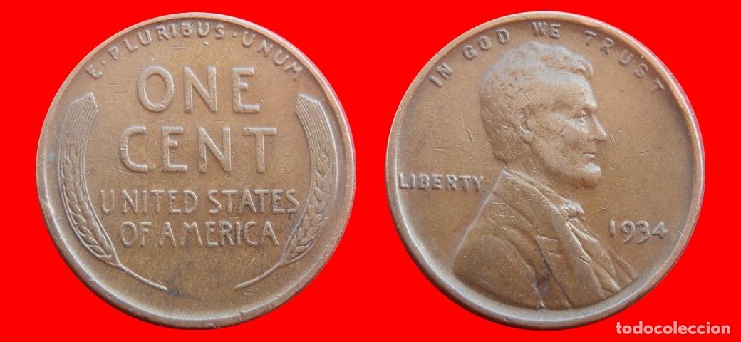 Monedas antiguas de Am&eacute;rica: 1 CENTAVO 1934 USA-153595
