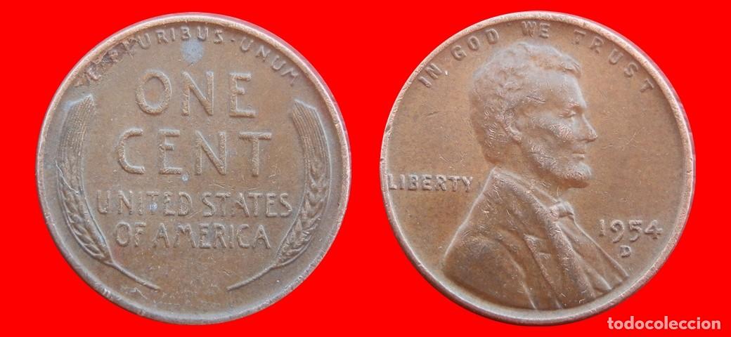 Monedas antiguas de Am&eacute;rica: 1 CENTAVO 1954-D USA-153636