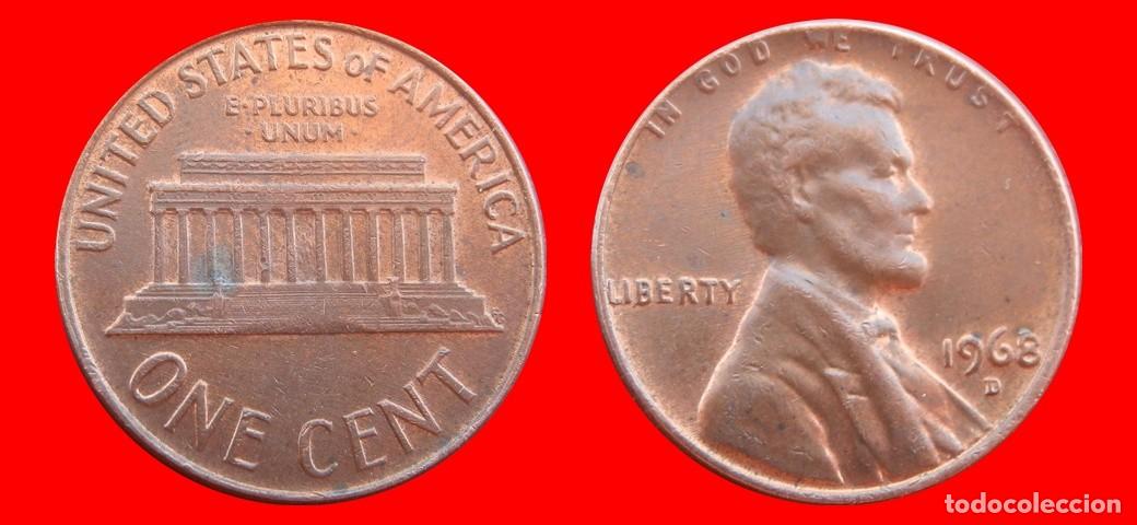 Monedas antiguas de Am&eacute;rica: 1 CENTAVO 1968-D USA-153643