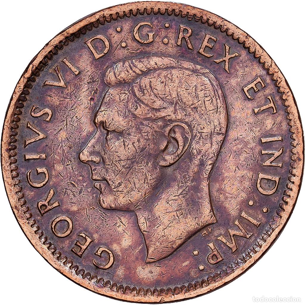 Monedas antiguas de Am&eacute;rica: [#1224748] Canad&aacute;, George VI, Cent, 1945, Royal Canadian Mint, Bronce, BC+, KM:32
