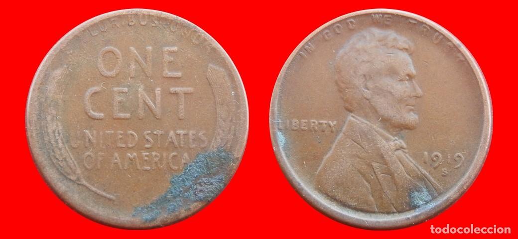 Monedas antiguas de Am&eacute;rica: 1 CENTAVO 1919-S USA-153655