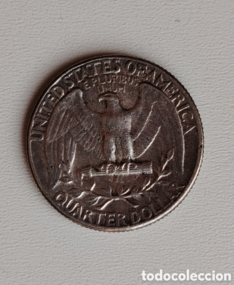 Monedas antiguas de Am&eacute;rica: Quarter dollar 1962, cuarto d&oacute;lar,plata, escasa