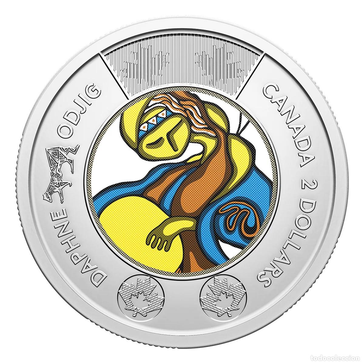 Monedas antiguas de Am&eacute;rica: CANADA 2 dolares 2025 S/C Artwork of Daphne Odjig - MULTICOLOR