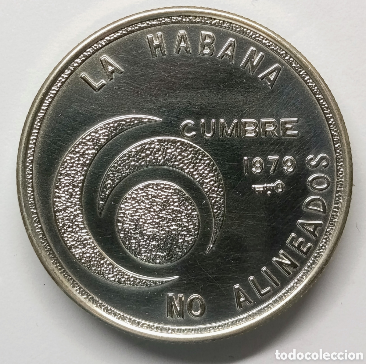 Monedas antiguas de Am&eacute;rica: CUBA. 20 PESOS 1979. &ldquo;LA HABANA. CUMBRE NO ALINEADOS&rdquo; PLATA. 26 grs. ,925.