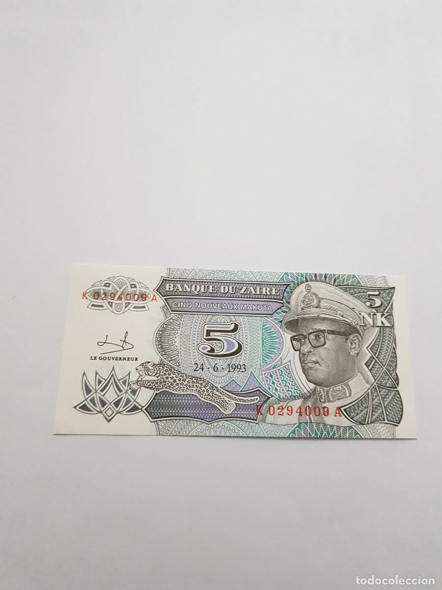 Monedas antiguas de Am&eacute;rica: ZAIRE- 5 NUEVO ZAIRE- 1993