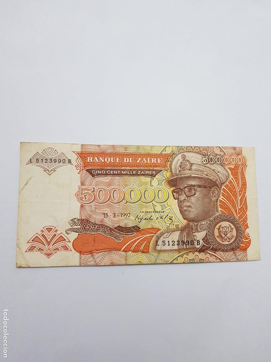 Monedas antiguas de Am&eacute;rica: ZAIRE- 500000 ZAIRES-1992