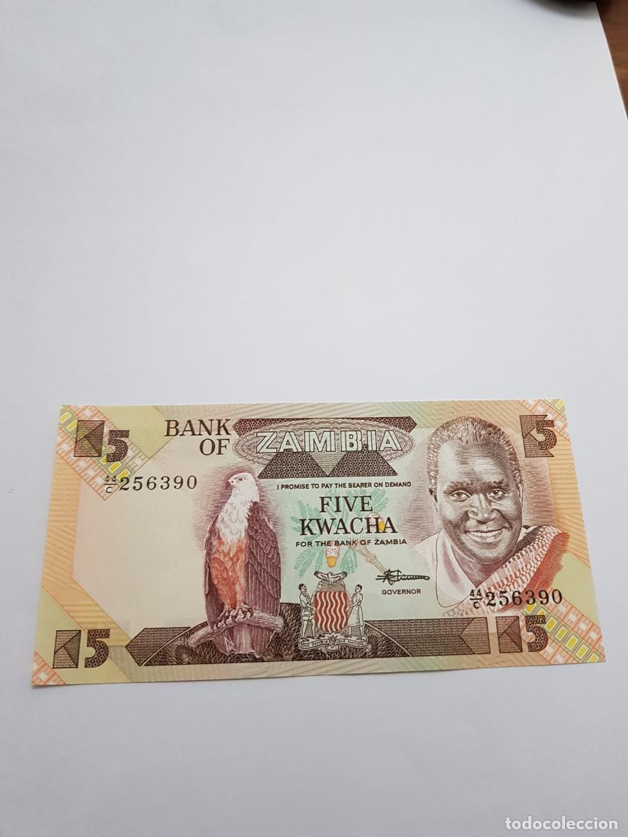 Monedas antiguas de Am&eacute;rica: ZAMBIA- 5 KWACHA- 1980