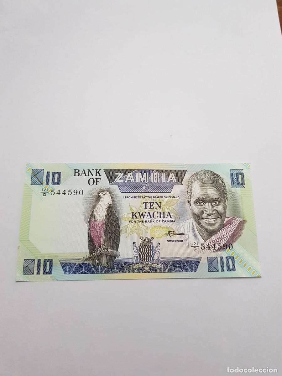 Monedas antiguas de Am&eacute;rica: ZAMBIA- 10 KWACHA- 1986