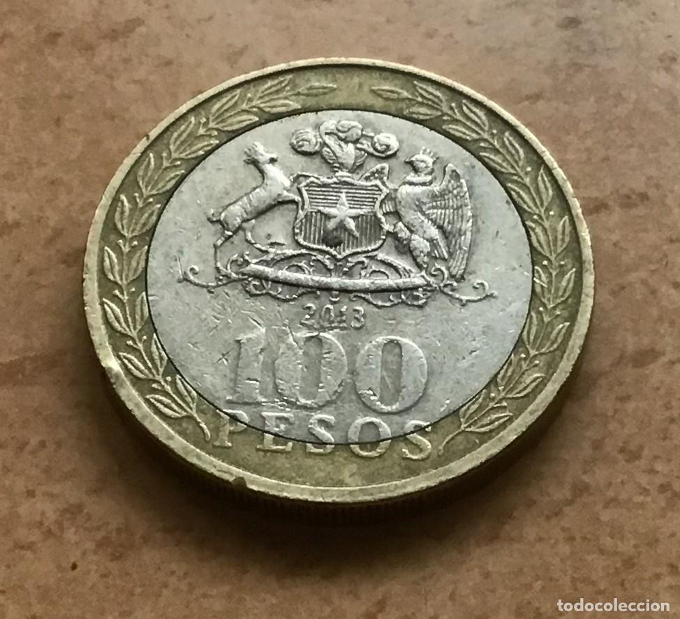 Monedas antiguas de Am&eacute;rica: 100 pesos de Chile. A&ntilde;o 2013