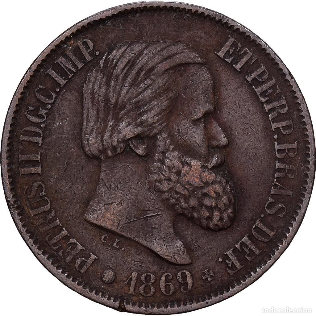 Monedas antiguas de Am&eacute;rica: [#1224803] Brasil, Pedro II, 20 Reis, 1869, Bronce, MBC, KM:474