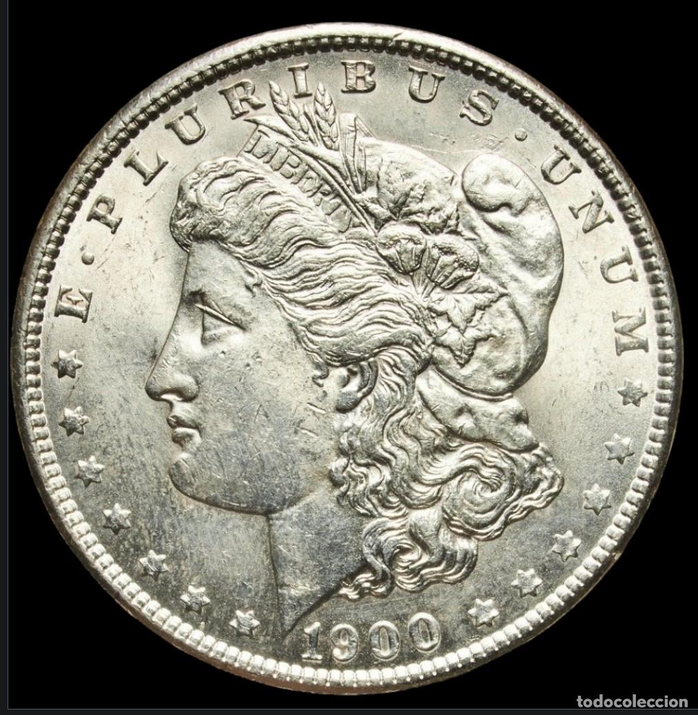 Monedas antiguas de Am&eacute;rica: 1 D&oacute;lar 1900 &rdquo;Morgan Dollar&rdquo; - Filadelfia - Plata (.900) - UNC / SC Con Brillo Original - PCGS 7264