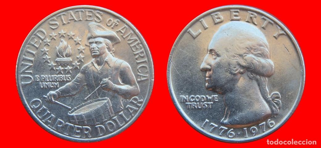 Monedas antiguas de Am&eacute;rica: 25 CENTAVOS QUARTER 1976 USA-153697