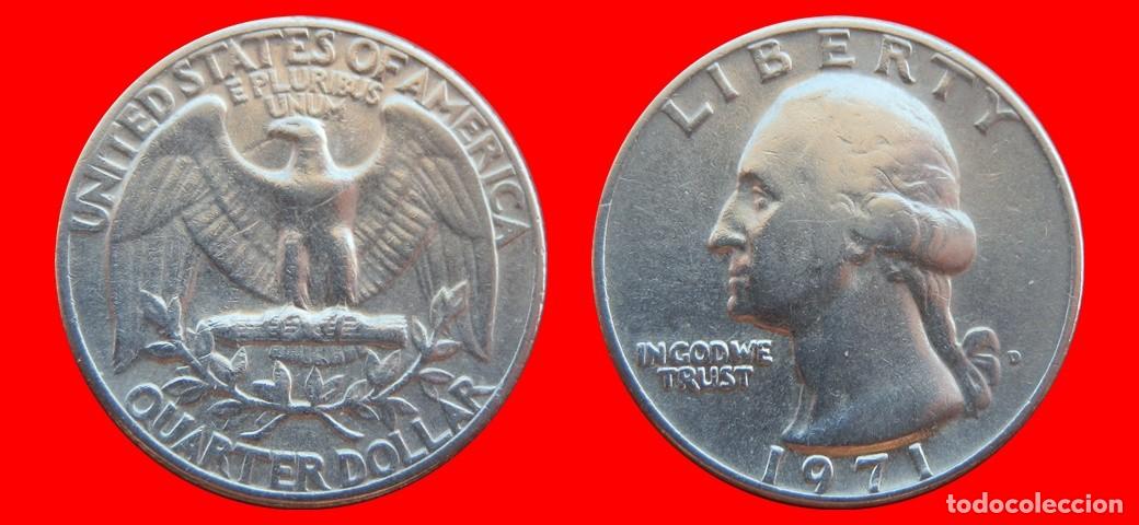 Monedas antiguas de Am&eacute;rica: 25 CENTAVOS QUARTER 1971-D USA-153700
