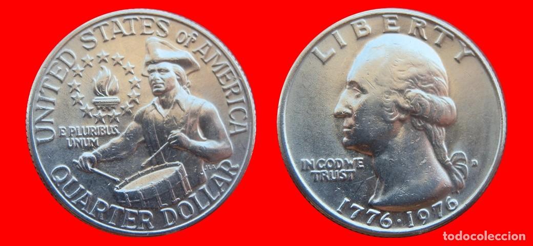 Monedas antiguas de Am&eacute;rica: 25 CENTAVOS QUARTER 1976-D USA-153701