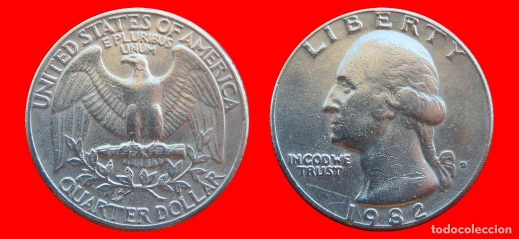 Monedas antiguas de Am&eacute;rica: 25 CENTAVOS QUARTER 1982-D USA-153703