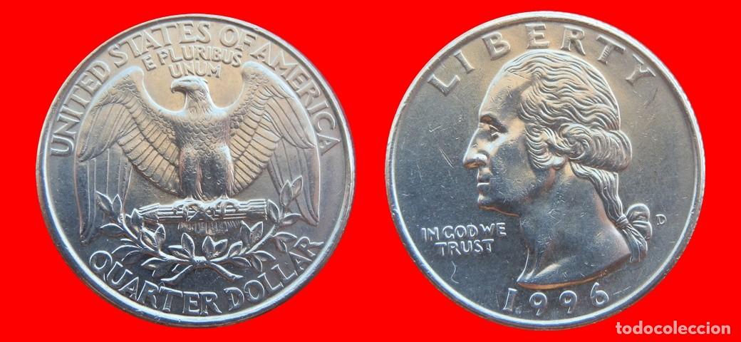 Monedas antiguas de Am&eacute;rica: 25 CENTAVOS QUARTER 1996-D USA-153708