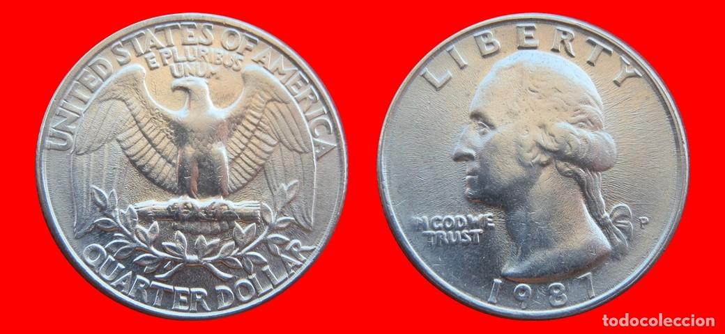 Monedas antiguas de Am&eacute;rica: 25 CENTAVOS QUARTER 1987-P USA-153711
