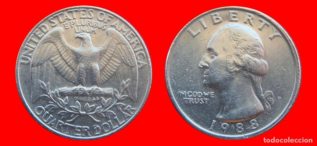 Monedas antiguas de Am&eacute;rica: 25 CENTAVOS QUARTER 1988-P USA-153712
