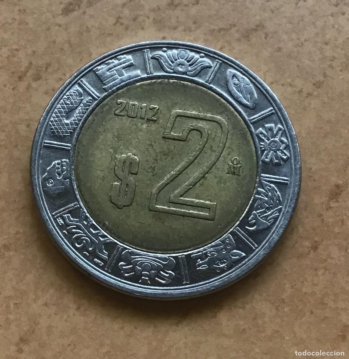Monedas antiguas de Am&eacute;rica: 2 pesos de M&eacute;xico (M&eacute;jico). A&ntilde;o 2012