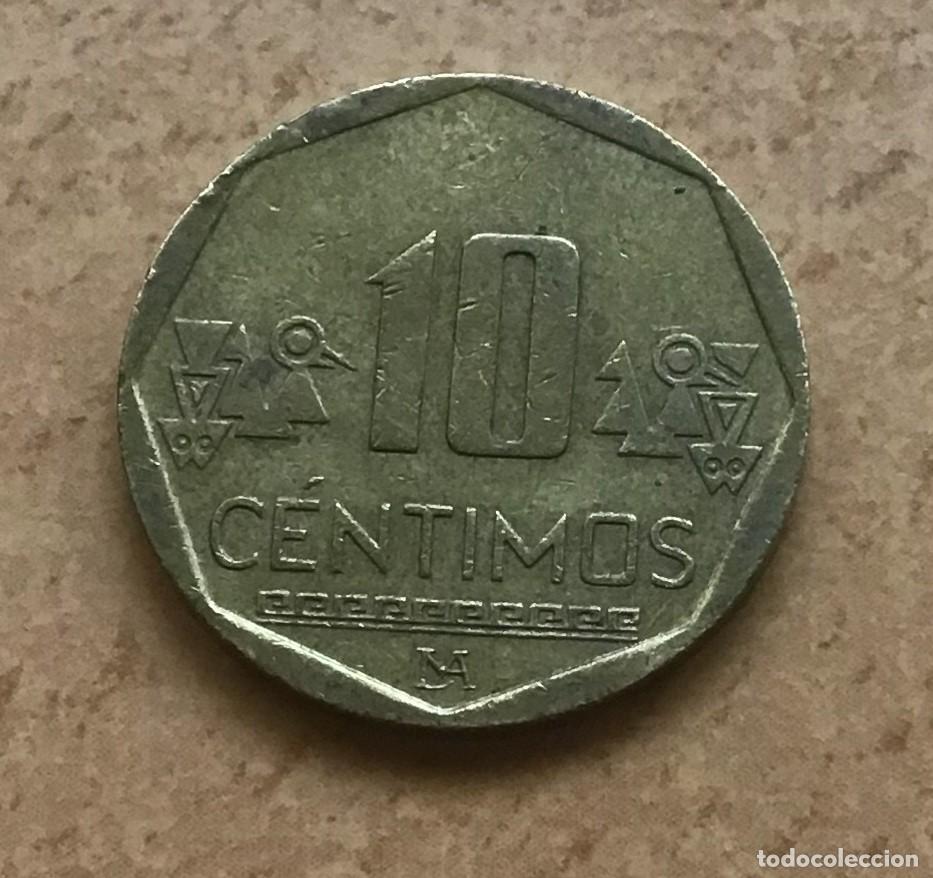 Monedas antiguas de Am&eacute;rica: 10 c&eacute;ntimos de Per&uacute;. A&ntilde;o 2014
