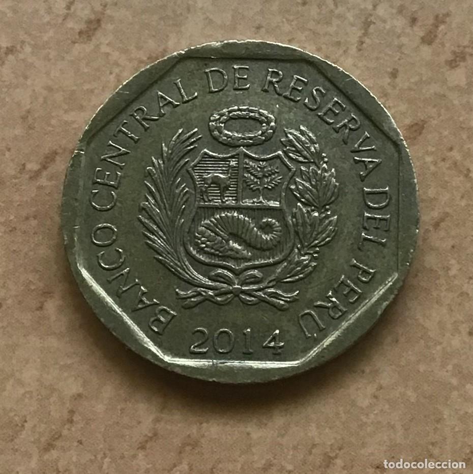 Monedas antiguas de Am&eacute;rica: 10 c&eacute;ntimos de Per&uacute;. A&ntilde;o 2014 - Foto 2