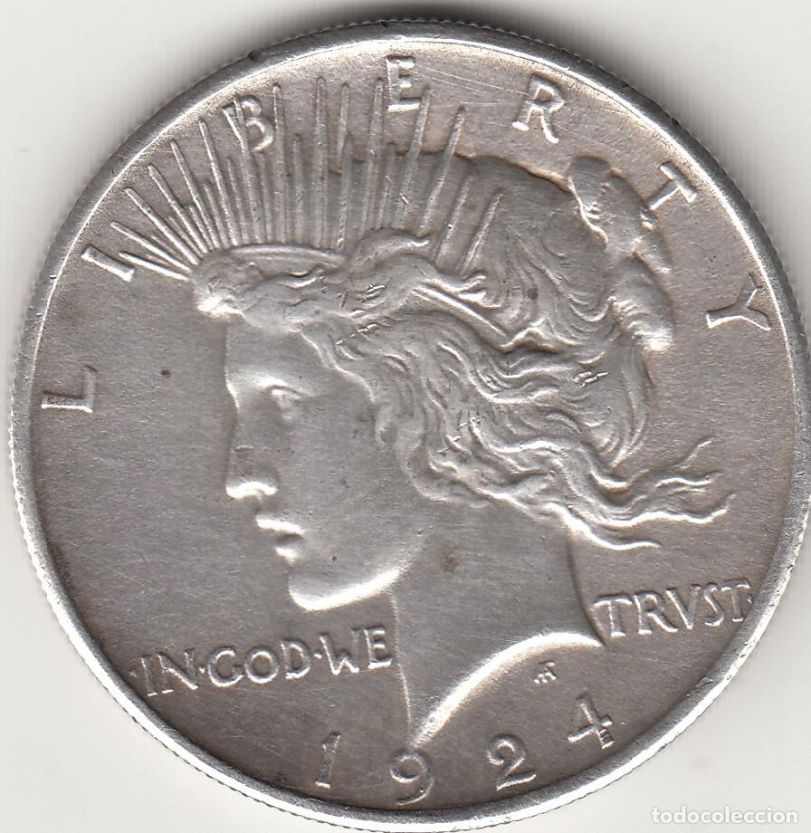 Monedas antiguas de Am&eacute;rica: ESTADOS UNIDOS: DOLLAR 1924 / PLATA