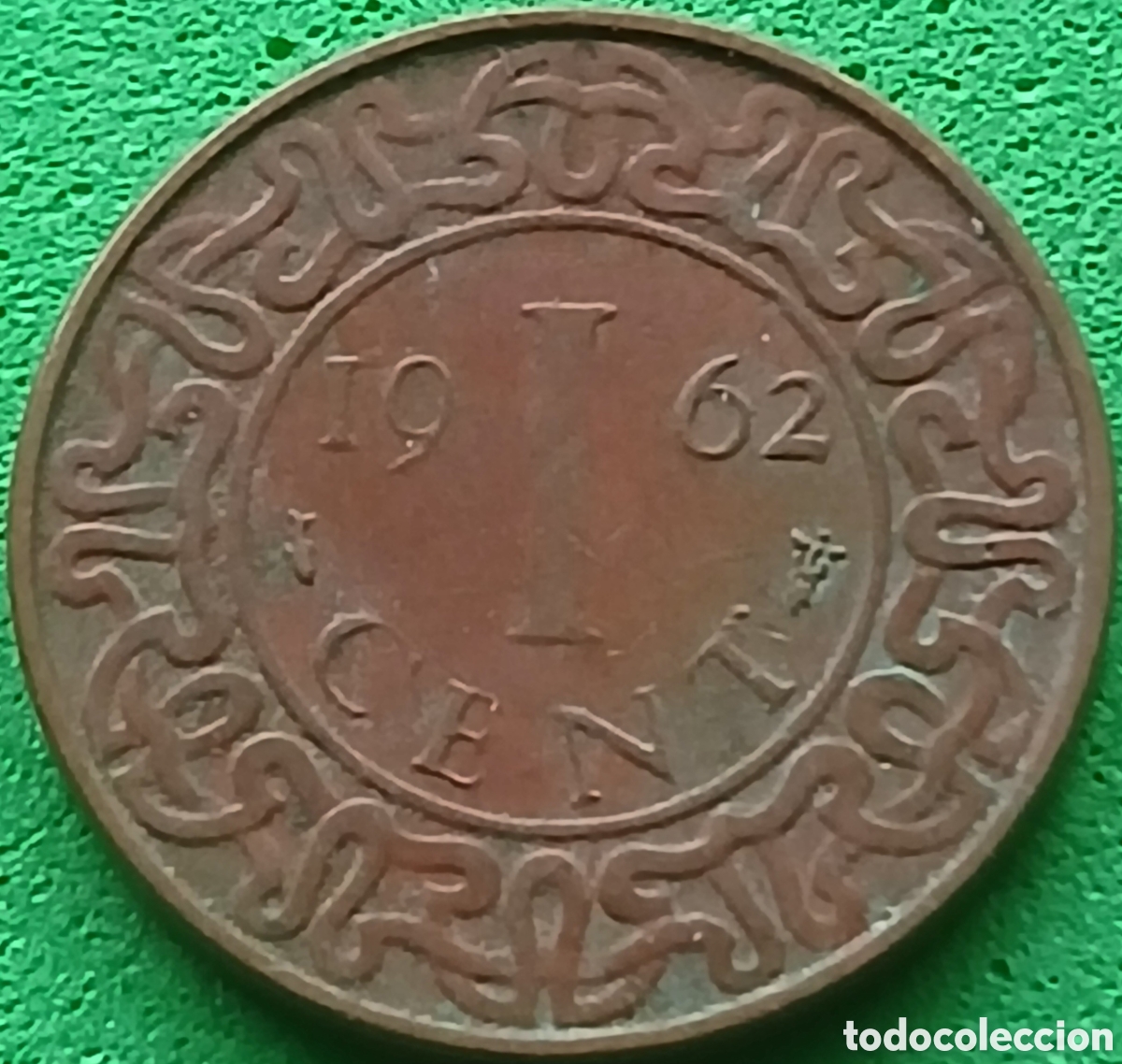 Monedas antiguas de Am&eacute;rica: Surinam 1 cent 1962 km#11 sin marca