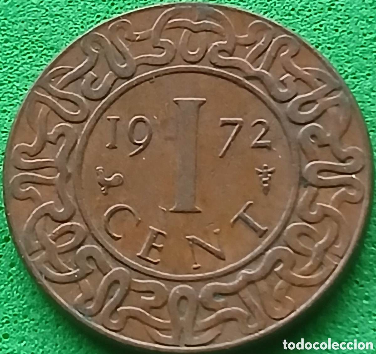 Monedas antiguas de Am&eacute;rica: Surinam 1 cent 1972 km#11