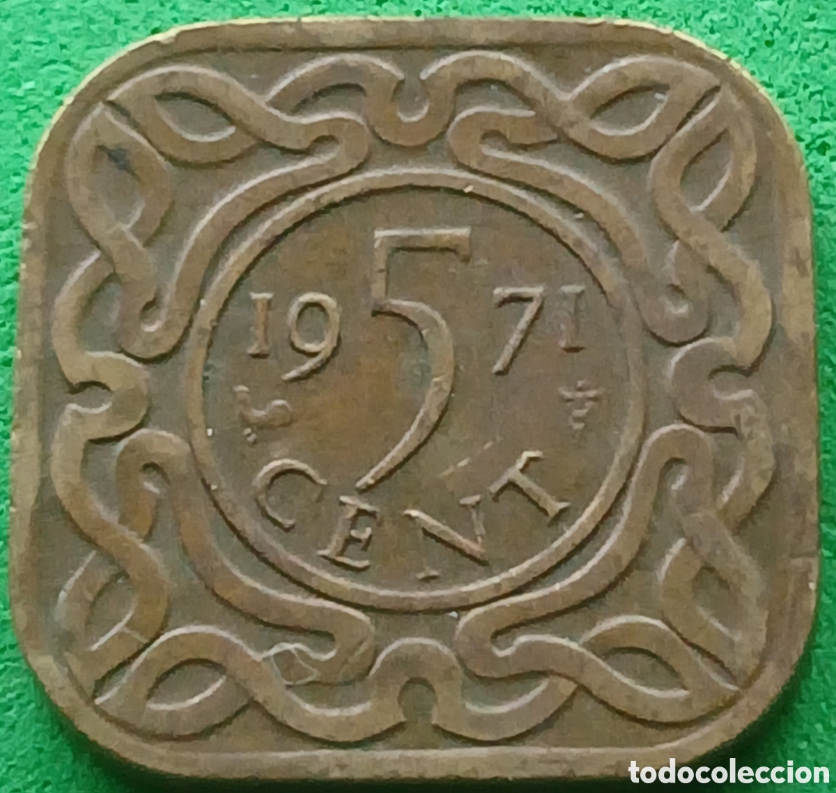 Monedas antiguas de Am&eacute;rica: Surinam 5 cent 1971 km#12 poco com&uacute;n