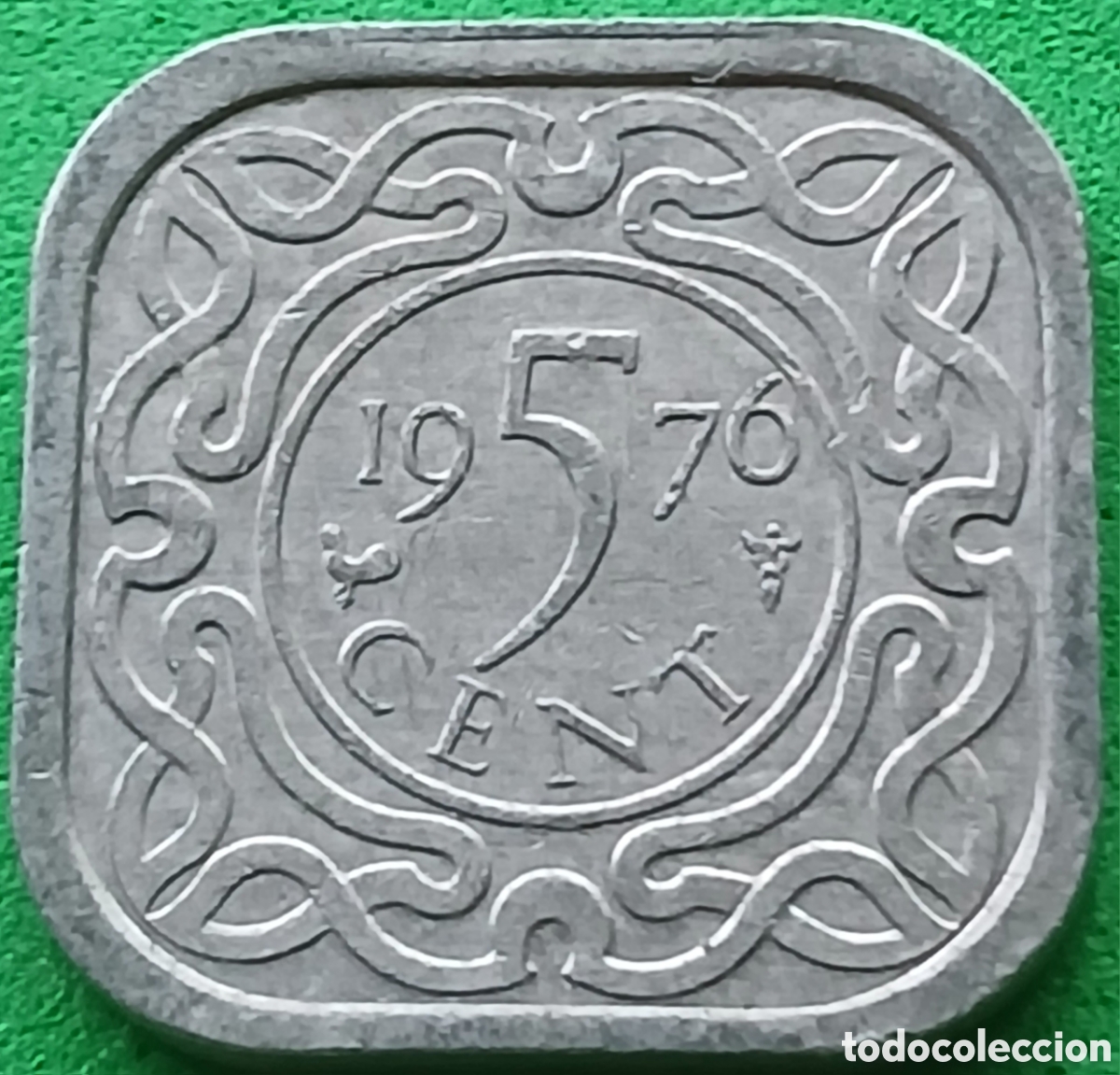 Monedas antiguas de Am&eacute;rica: Surinam 5 cent 1976 km#12a