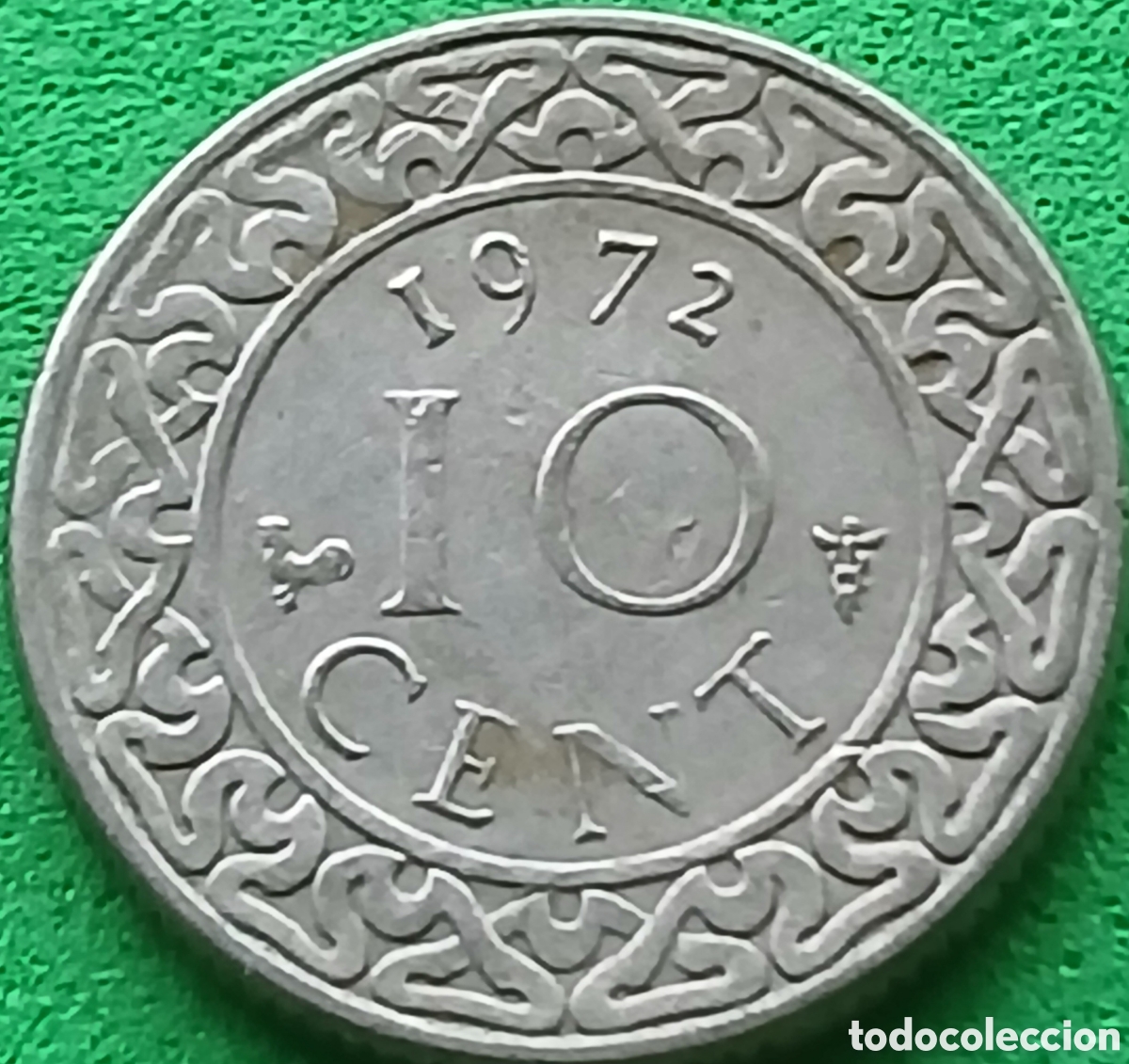Old Coins of America: Surinam 10 cent 1972 km#13