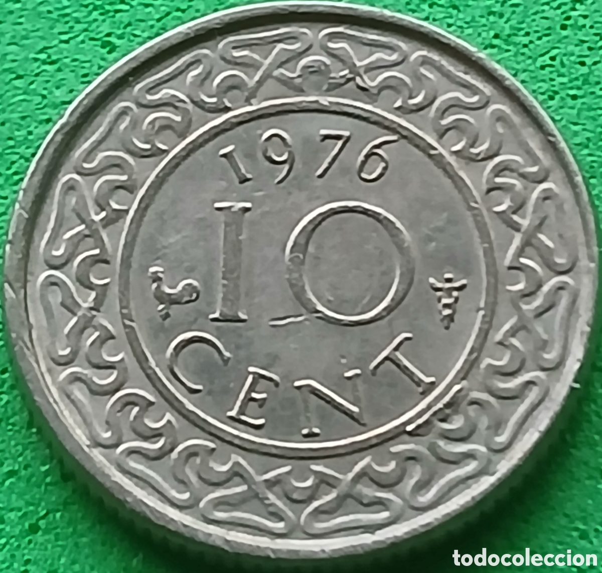 Old Coins of America: Surinam 10 cent 1976 km#13