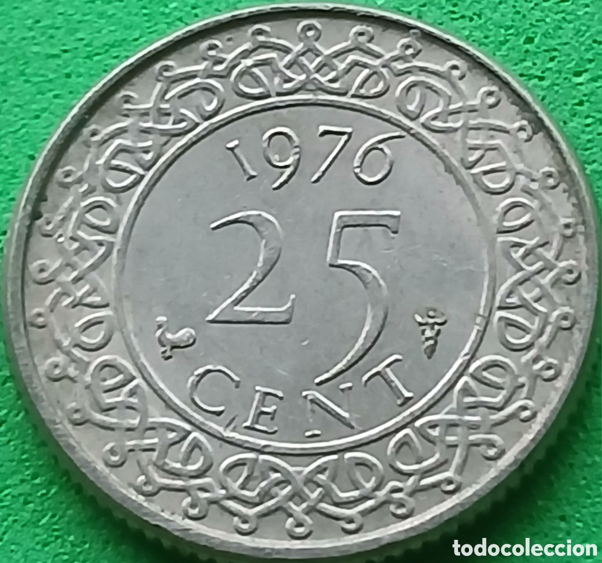 Old Coins of America: Surinam 25 cent 1976 km#14