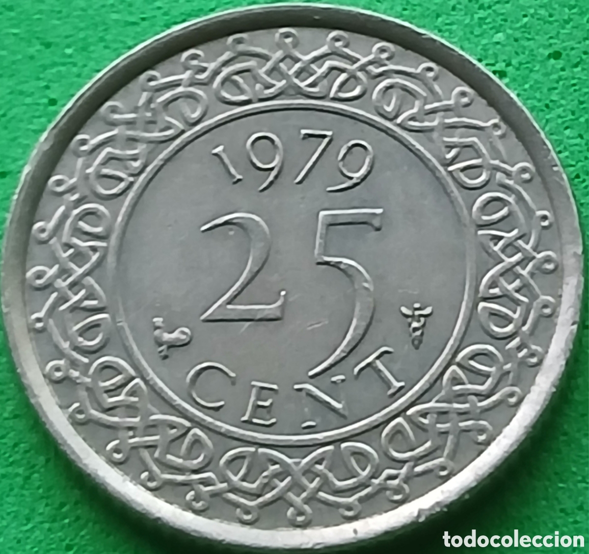 Old Coins of America: Surinam 25 cent 1979 km#14