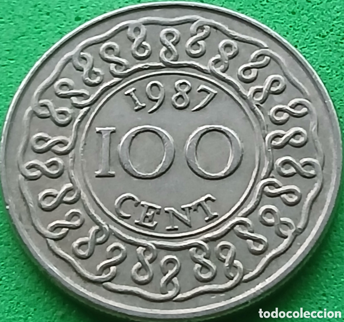 Monedas antiguas de Am&eacute;rica: Surinam 100 cent 1987 km#23