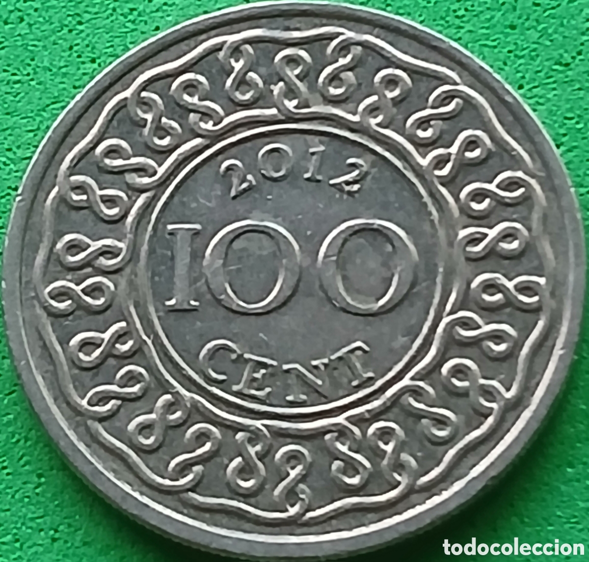 Monedas antiguas de Am&eacute;rica: Surinam 100 cent 2012 km#23 sin marca/ ESCASA!