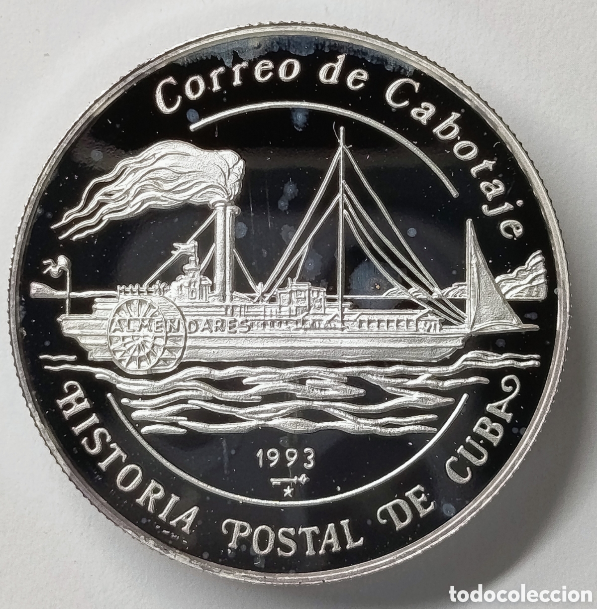 Monedas antiguas de Am&eacute;rica: CUBA. 2 MONEDAS DE 5 Y 10 PESOS. 1993 Y 1997. &ldquo;BARCOS&rdquo;. PLATA. 15 gramos ,999.