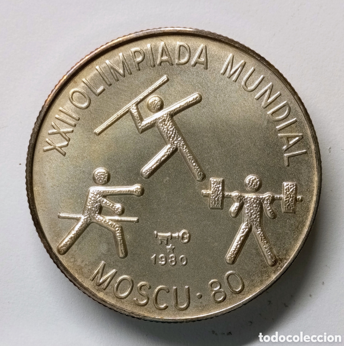 Monedas antiguas de Am&eacute;rica: CUBA. MONEDA DE 10 PESOS. 1980. &ldquo;XXII OLIMPIADA MUNDIAL. MOSCU 80&rdquo;. PLATA. FDC. 18 gramos ,999.