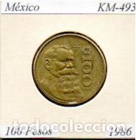 Monedas antiguas de Am&eacute;rica: M&Eacute;XICO 1986, 100 PESOS, KM-493, EBC