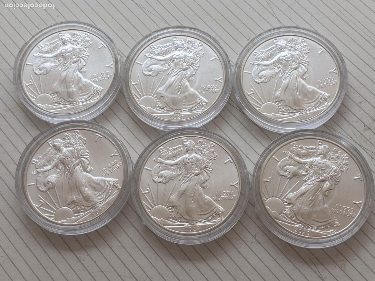 Old Coins of America: Estados Unidos USA6 onzas de plata pura 2020 SC UNC