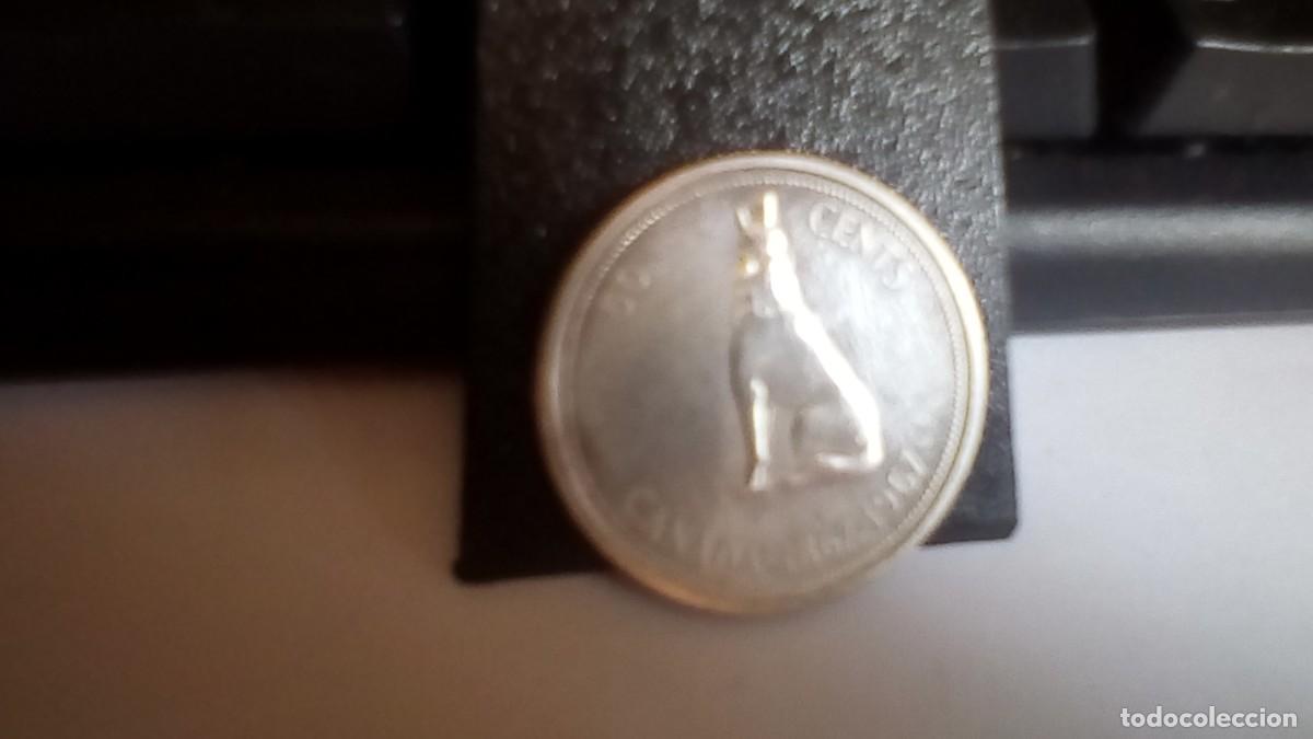 Monedas antiguas de Am&eacute;rica: CANADA 50 CTVOS PLATA 1967. CENTENARIO