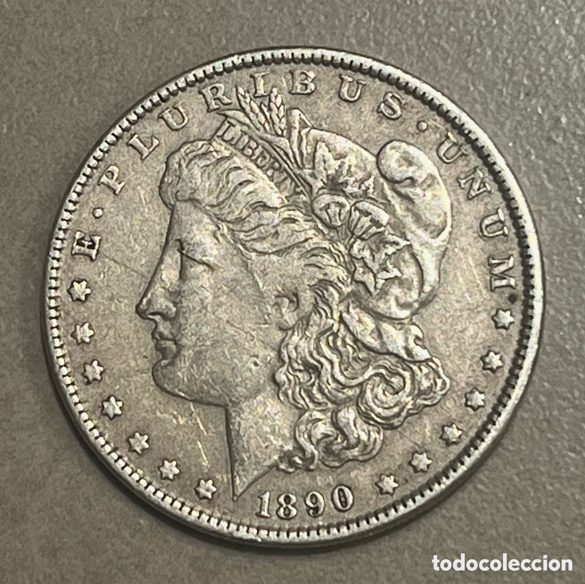 Monedas antiguas de Am&eacute;rica: MONEDA MORGAN: ONE DOLLAR 1890, PHILADELFIA - PLATA