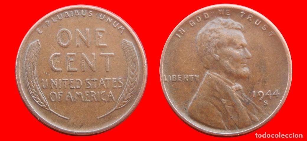 Monedas antiguas de Am&eacute;rica: 1 CENTAVO 1944-S USA-153827