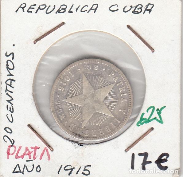 Monedas antiguas de Am&eacute;rica: CR0625 MONEDA CUBA PLATA 20 CENTAVOS 1915
