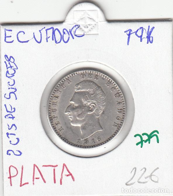 Monedas antiguas de Am&eacute;rica: CR0779 MONEDA ECUADOR 2 CTS DE SUCRE 1916 PLATA