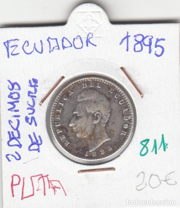 Monedas antiguas de Am&eacute;rica: CR0811 MONEDA ECUADOR 2 DECIMAS DE SUCRE 1895 PLATA