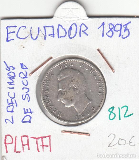 Monedas antiguas de Am&eacute;rica: CR0812 MONEDA ECUADOR 2 DECIMAS DE SUCRE 1895 PLATA